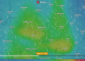 Intensywne opady deszczu nad Dolnym Śląskiem – IMGW wydaje ostrzeżenia