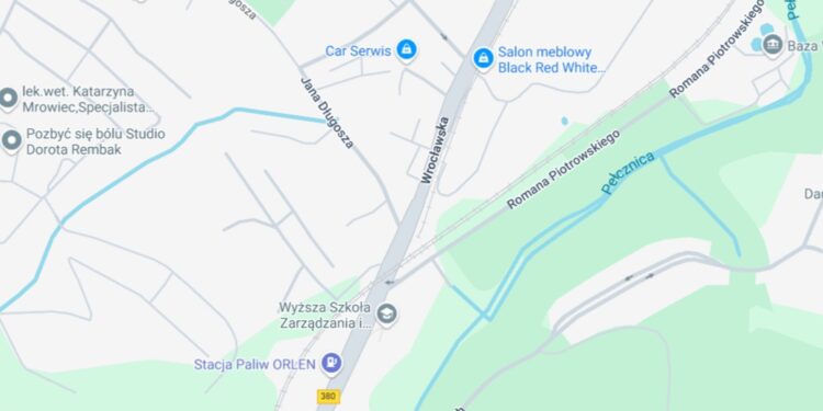 zamknięcie ulicy Wrocławskiej w Wałbrzychu